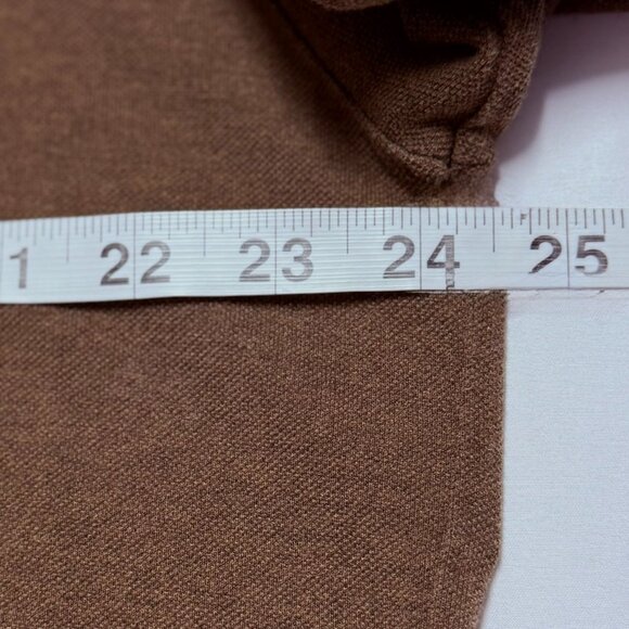 Polo By Ralph Lauren Brown Long Sleeve Pima Cotton Mesh Polo Shirt XL Mens - Picture 5 of 8